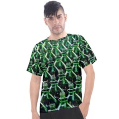 Bottles Green Drink Pattern Soda Refreshment Men s Sport Top by Ravend