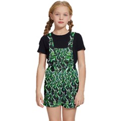 Bottles Green Drink Pattern Soda Refreshment Kids  Short Overalls