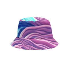 Pink Water Waves Bucket Hat (kids) by GardenOfOphir