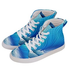 Nature s Beauty; Ocean Waves Men s Hi-top Skate Sneakers by GardenOfOphir