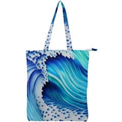 Blue Water Reflections Double Zip Up Tote Bag by GardenOfOphir