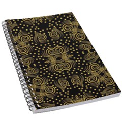 Pattern Seamless Gold 3d Abstraction Ornate 5 5  X 8 5  Notebook