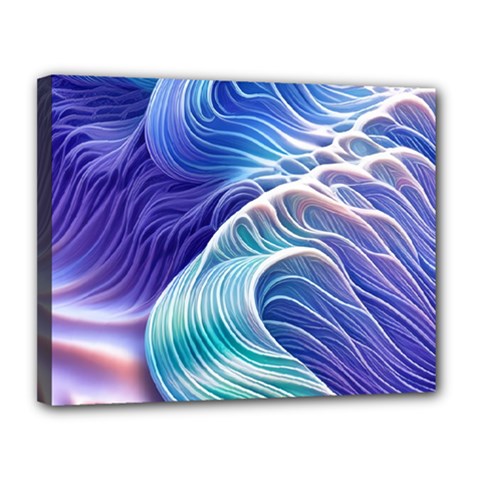 Majestic Ocean Waves Canvas 14  X 11  (stretched) by GardenOfOphir