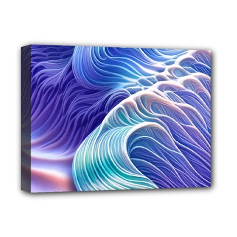 Majestic Ocean Waves Deluxe Canvas 16  X 12  (stretched)  by GardenOfOphir