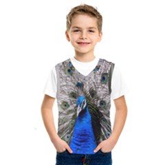 Peacock Bird Animal Feather Nature Colorful Kids  Basketball Tank Top