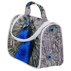 Peacock Bird Animal Feather Nature Colorful Satchel Handbag by Ravend