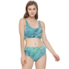 Wave Of The Ocean Frilly Bikini Set by GardenOfOphir