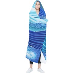 Water Waves Wearable Blanket by GardenOfOphir