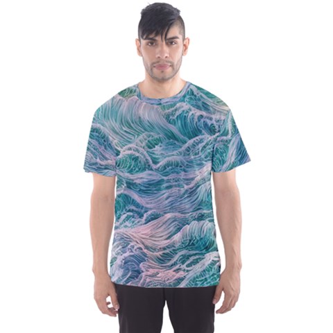 Waves Of The Ocean Ii Men s Sport Mesh Tee by GardenOfOphir