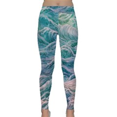 Waves Of The Ocean Ii Classic Yoga Leggings by GardenOfOphir