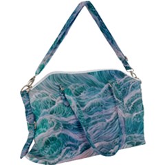 Waves Of The Ocean Ii Canvas Crossbody Bag by GardenOfOphir