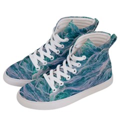 Waves Of The Ocean Ii Women s Hi-top Skate Sneakers by GardenOfOphir