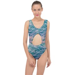 Waves Of The Ocean Ii Center Cut Out Swimsuit by GardenOfOphir