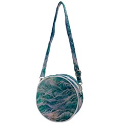 Waves Of The Ocean Ii Crossbody Circle Bag by GardenOfOphir