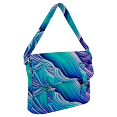 Ocean Waves In Pastel Tones Buckle Messenger Bag