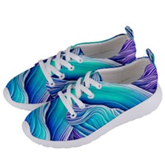 Ocean Waves In Pastel Tones Women s Lightweight Sports Shoes