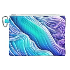 Ocean Waves In Pastel Tones Canvas Cosmetic Bag (xl) by GardenOfOphir