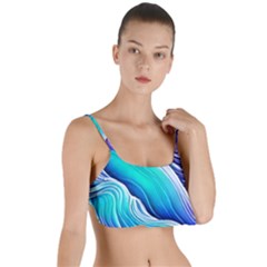 Ocean Waves In Pastel Tones Layered Top Bikini Top 