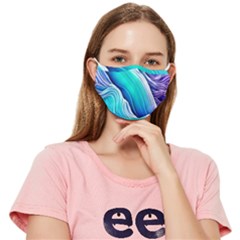 Ocean Waves In Pastel Tones Fitted Cloth Face Mask (Adult)