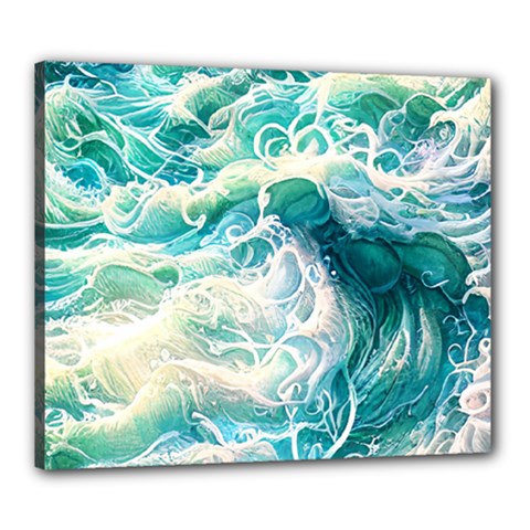 The Endless Sea Canvas 24  X 20  (stretched) by GardenOfOphir