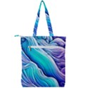 Ocean Waves In Pastel Tones Double Zip Up Tote Bag View2