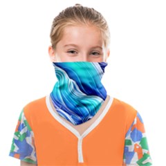 Ocean Waves In Pastel Tones Face Covering Bandana (kids)