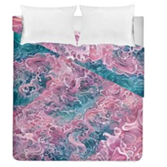 Ocean Waves In Pink Ii Duvet Cover Double Side (queen Size) by GardenOfOphir