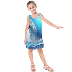 The Power Of The Ocean Kids  Sleeveless Dress by GardenOfOphir