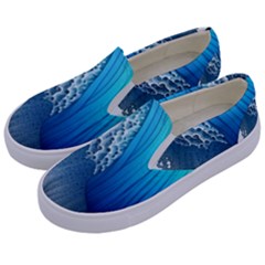 The Power Of The Ocean Kids  Canvas Slip Ons by GardenOfOphir