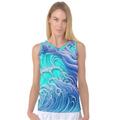 The Beauty Of Waves Women s Basketball Tank Top by GardenOfOphir