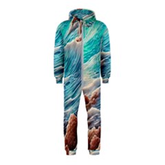 Waves Of The Ocean Hooded Jumpsuit (kids) by GardenOfOphir