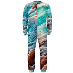 Waves Of The Ocean Onepiece Jumpsuit (men) by GardenOfOphir