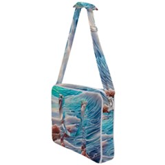Waves Of The Ocean Cross Body Office Bag by GardenOfOphir