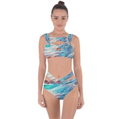 Waves Of The Ocean Bandaged Up Bikini Set  by GardenOfOphir