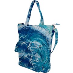 Abstract Blue Ocean Waves Iii Shoulder Tote Bag by GardenOfOphir