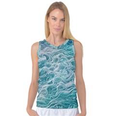 Nature Ocean Waves Women s Basketball Tank Top by GardenOfOphir