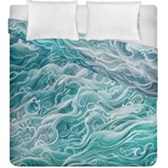 Nature Ocean Waves Duvet Cover Double Side (king Size) by GardenOfOphir