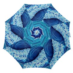 Simple Blue Ocean Wave Straight Umbrellas by GardenOfOphir