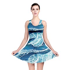 Summer Ocean Waves Reversible Skater Dress