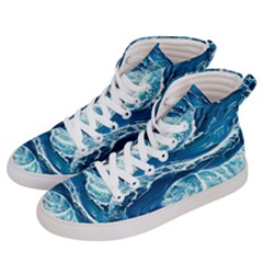 Summer Ocean Waves Women s Hi-top Skate Sneakers by GardenOfOphir