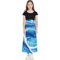 Blue Wave Kids  Flared Maxi Skirt by GardenOfOphir