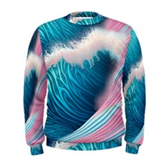 Pink Sea Water Men s Sweatshirt by GardenOfOphir