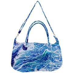 Abstract Blue Wave Removal Strap Handbag by GardenOfOphir