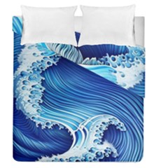 Watercolor Wave Duvet Cover Double Side (queen Size) by GardenOfOphir