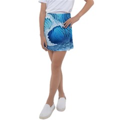 Beach Wave Kids  Tennis Skirt by GardenOfOphir