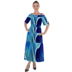 Wave Shoulder Straps Boho Maxi Dress  by GardenOfOphir