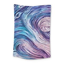 Abstract Pastel Ocean Waves Small Tapestry by GardenOfOphir