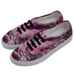 Abstract Pink Ocean Waves Men s Classic Low Top Sneakers by GardenOfOphir