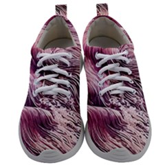 Abstract Pink Ocean Waves Mens Athletic Shoes by GardenOfOphir