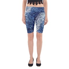 Waves Of The Ocean Yoga Cropped Leggings by GardenOfOphir